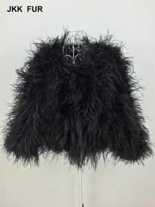 2018 Nouveau Design Femmes Vraie Fourrure Veste Dame <span class=keywords><strong>Plume</strong></span> De Dinde Fourrure Mode Manteau D'hiver - Product Image 4