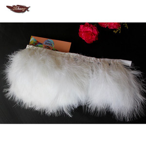 Fukang Bianco Guarnizione Della Piuma Marabù Della Piuma Taglio Turchia Piuma Taglio Borsa e Panno di Decorazione - Product Image 5
