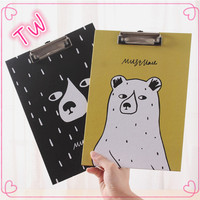 Portapapeles A4 Personalizado con Diseño de Dibujos Animados, Clip Metálico, Almacenamiento de Papel para Pruebas, Bloc de Escritura, Carpeta, MOQ Bajo