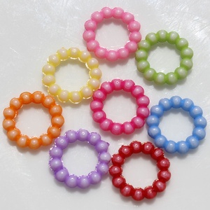 Perles circulaires en acrylique transparentes de 14 mm pour slime, boue cristalline, garniture, accessoires pour anneaux à cheveux et travaux d'aiguille - Product Image 4