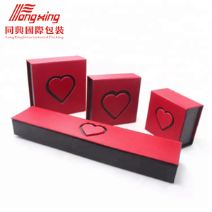 High Quality Customized Heart-Shaped Jewelry Packaging Box Embossed Print Pattern Necklaces Factory Price Paperboard Material