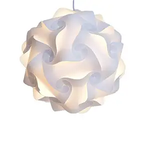 Lámpara colgante de techo de rompecabezas IQ, piezas de bricolaje contemporáneas modernas, iluminación de luz de bola