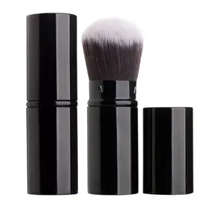 Sialia Retractable Kabuki Cosmetics Makeup Brush Wholesale Telescopic Portable Soft Powder Make Up Brush With Cap