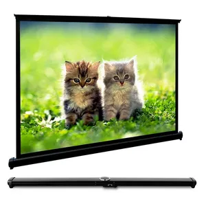 40 Inch Portable Mini Table Folding Projector Screen / Desk Roll-up Matt White Projection Screen For Indoor / Outdoor