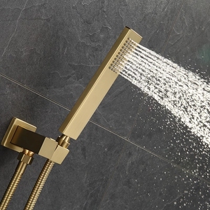 <span class=keywords><strong>Soffione</strong></span> <span class=keywords><strong>Doccia</strong></span> a Pioggia Oro Spazzolato 16 Pollici con Getti per il Corpo e Termostatico - Product Image 6