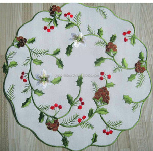 Custom Dinner Place Mats Embroidery Flower <strong>Placemat</strong> - Product Image 5
