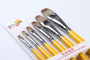Qualité supérieure Mélange Poils D'animaux (Belette, Sable, Mangouste) pour peinture Acrylique brosse pinceaux d'artiste - Product Image 3