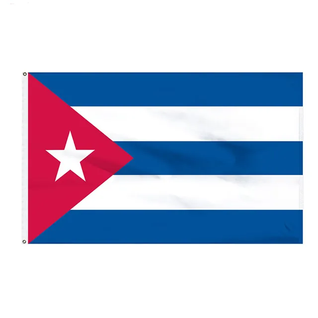 Bandera cubana de Cuba voladora, 100% poliéster, venta al por mayor