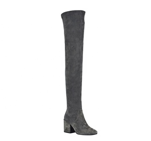 <span class=keywords><strong>Botas</strong></span> de piel por encima de la rodilla para <span class=keywords><strong>mujer</strong></span>, estilo italiano, piel auténtica, esbelta - Product Image 1
