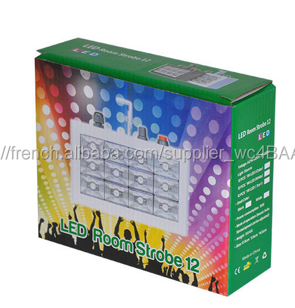 Nouveau Style 12 pcs RGB LED lumière stroboscopique son Auto vitesse réglable DJ Disco Party LED lumières stroboscopiques