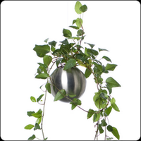 Kristal Bola Besi Vas Stainless Steel Pot Bunga Dekorasi Taman Stainless Steel Pot Bunga
