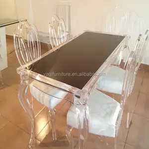 Di alta Qualità acrilico trasparente tavolo da pranzo per la sala da pranzo