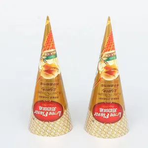 mini packaging paper cone sleeve for ice cream