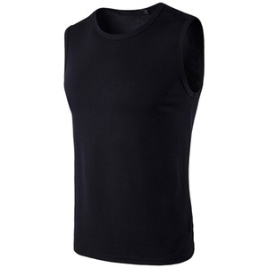 Fuente de la fábrica de Encargo Del Color Sólido <span class=keywords><strong>Camisa</strong></span> Para <span class=keywords><strong>Hombre</strong></span> <span class=keywords><strong>Sin</strong></span> Mangas Camiseta - Product Image 2