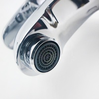 Robinet de lavabo moderne sans plomb, monocommande, monotrou, 4 pouces, mitigeur eau chaude et froide, en céramique