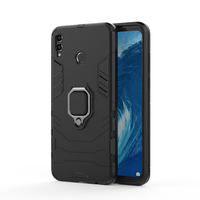 Coque métallique avec anneau de doigt pour Huawei honour 8X MAX, étui en tpu, housse arrière avec support