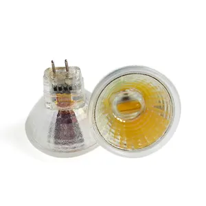 Mini focos LED, cubierta de cristal, 12V, 2W, 180lm, MR11, promoción de fábrica China