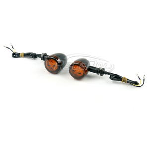Las señales de vuelta de la motocicleta cráneo lente Indicadores Blinkers luces para Harley Dyna Cafe <span class=keywords><strong>Racer</strong></span> - Product Image 4