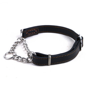 Điều Chỉnh Đào Tạo Martingale Da Chó Choke Cổ Áo Với Thép Không Gỉ Choke Chain