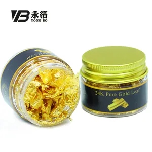 China Customized 99.99% Purity Edible Gold Leaf Flakes Suppliers