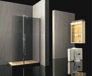 <span class=keywords><strong>Mampara</strong></span> de Ducha sin Marco Iflo Ravana de <span class=keywords><strong>Media</strong></span> Altura para Hoteles - Modelo Walk-in (KD8006) - Product Image 2
