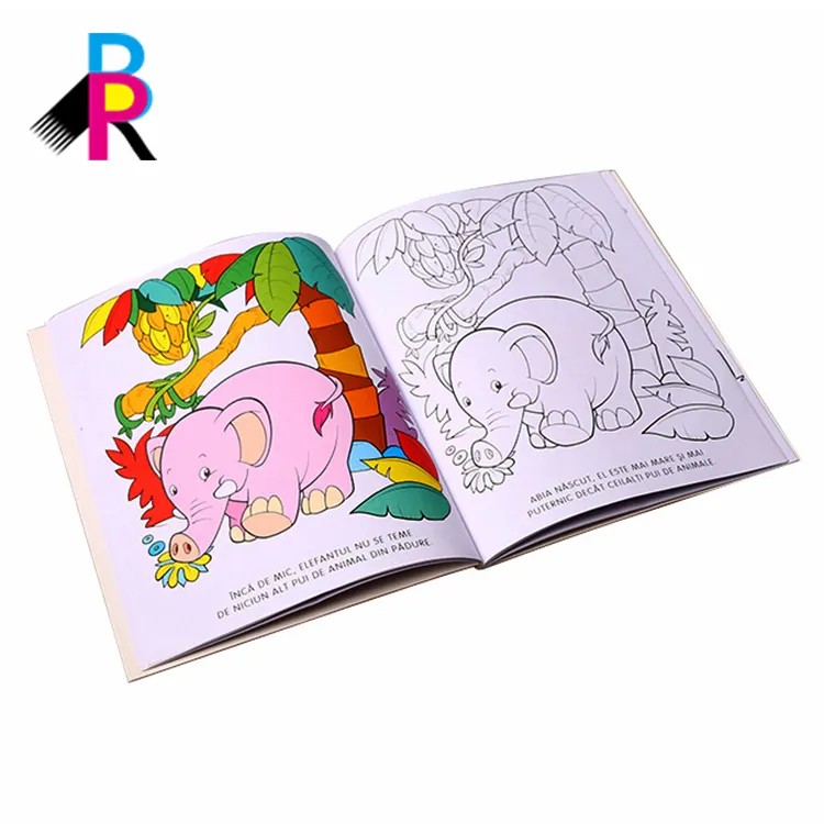 Custom printed composition min fill in colouring books for kids