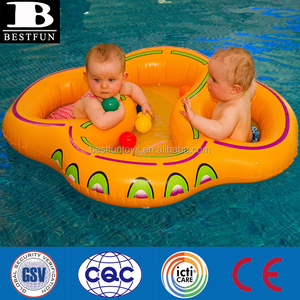 Siège gonflable de sécurité en PVC pour bébé, <span class=keywords><strong>double</strong></span> siège flottant d'eau, <span class=keywords><strong>tube</strong></span> d'anneau de natation flottant d'eau - Product Image 2