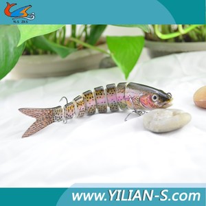 2015 señuelo de la pesca trucha marrón Multi articulado Swimbait cebo para pike - Product Image 3