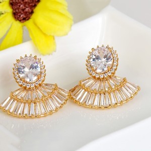 Teemi gros Livraison gratuite 2015 HOT SELL luxe 18K Champagne Or Zircon <span class=keywords><strong>Cristal</strong></span> Femme Mode de mariée Boucles d'oreilles Wire - Product Image 6