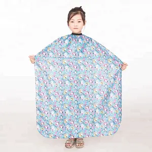 Kid cutting cape haircutting with snap closure fashion printed hairdressing