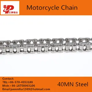 motocicleta kit de transmisión de alta strensile plata cadena de rodillos 428 motor