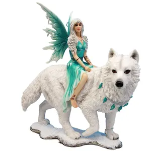 Figura de ação de anjo feito sob encomenda, brinquedo gigante de escultura em resina para decoração