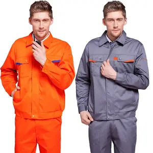 Wholesale quality cheap factory construction industrial long sleeve safety worker and labor workwear uniform