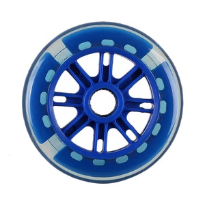 Ánh sáng-up trong suốt <span class=keywords><strong>PU</strong></span> bánh xe cho xe tay ga nhấp nháy con lăn - Product Image 5