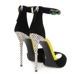 HMS25 di modo blu del diamante di strass di alta qualità fantasia <span class=keywords><strong>tacco</strong></span> alto sandali <span class=keywords><strong>scarpe</strong></span> - Product Image 3