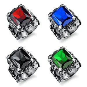 Cool Rock Ruby Classic Magic Toy Square Diamond Ring Vintage