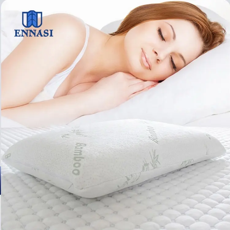良い睡眠のための熱い販売の竹カバー低反発パン形ベッド睡眠枕