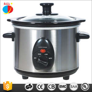 GS CE haute qualité boîtier en acier inoxydable <span class=keywords><strong>rouge</strong></span> marmite électrique en céramique <span class=keywords><strong>mijoteuse</strong></span> 1.5L 3.5L 6.0L pour la cuisine de bébé - Product Image 5