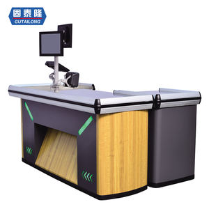 Mostrador de Caja para Supermercado, Estándar para Tiendas de Abarrotes, Metálico, Ligero, Estante de Supermercado, Mesa de <span class=keywords><strong>Cajero</strong></span>, Desmontable - Product Image 3