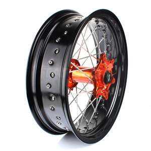 Jeux de jantes à rayons Supermoto Motocross pour Kawasaki Honda Suzuki <span class=keywords><strong>Yamaha</strong></span> KTM HUSQVARNA GasGas Beta Sherco - Product Image 3