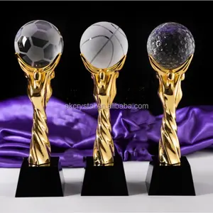 Fashion Football Basketball Golf Ball Sports Championship Sports Crystal Award Trophy