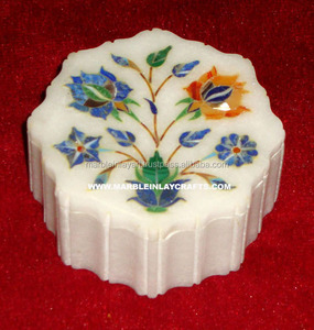 Caja de mármol para pastillas, redonda, decorativa - Product Image 1