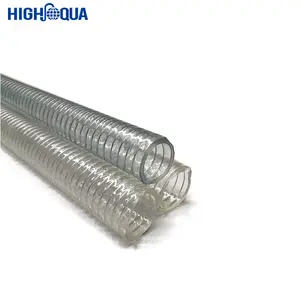 steel wire reinforced spring pvc suction and discharge hose pipe