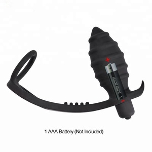 10 velocidades masturbador <span class=keywords><strong>Gay</strong></span> Anal Plug Dual Delay ejaculación Cock pene anillo vibrador - Product Image 4