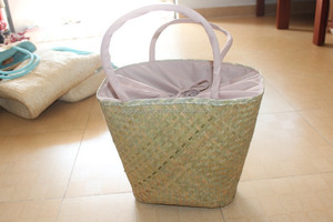 Gia Nguyen Bolso de paja de hombro de sillín para mujer con patrón de letras-BARATO - Product Image 2