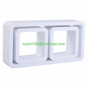 Kệ Treo Tường Cube Kệ Gỗ Trắng Lưu Trữ Sách Trang Trí Nội Thất Ledge Organizer - Product Image 5