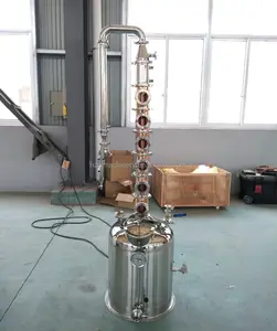 50L/100L 热卖家用酿造酒精 moonshine 仍锅蒸馏器与铜列在 6 套