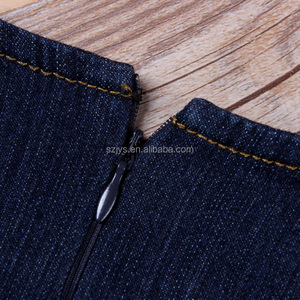 Abito in Denim Senza Maniche Personalizzato per Bambine/Vestito Lungo in <span class=keywords><strong>Jeans</strong></span> per Neonata/Abbigliamento per Bambini all'Ingrosso - Product Image 5