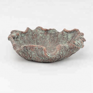 Décoration de jardin en ciment en forme de feuille de lotus de tailles multiples Pot de fleur Décoration intérieure et extérieure Jardinière en béton - Product Image 3