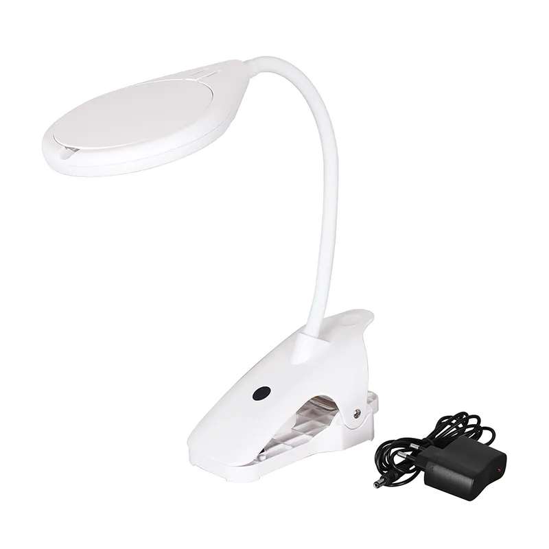 2.3x 10x Magnifying lamp, Compact LED Lamp Jewelry Identifying with clip BM-MG2087